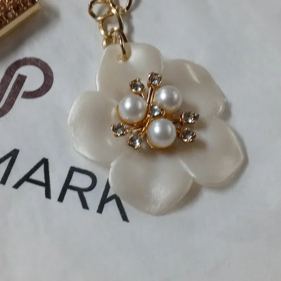 Leather Gold Rhinestone Perfume Bottle Butterfly Flower Bag Charm Handcrafted - Picture 3 of 11